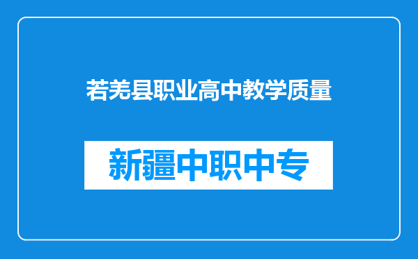 若羌县职业高中教学质量