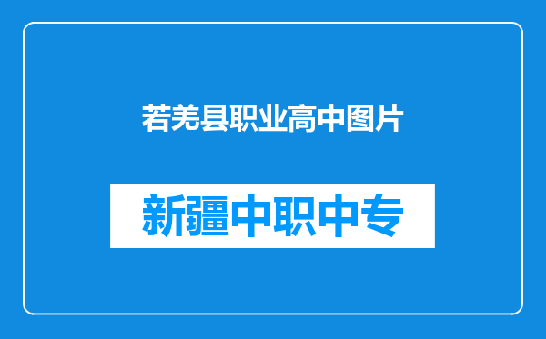 若羌县职业高中图片