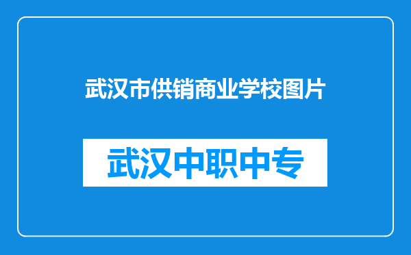 武汉市供销商业学校图片